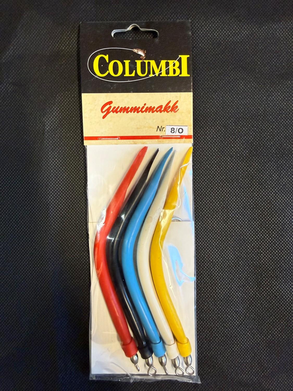 8/0 Gummimakk, assortert - 5 stk
