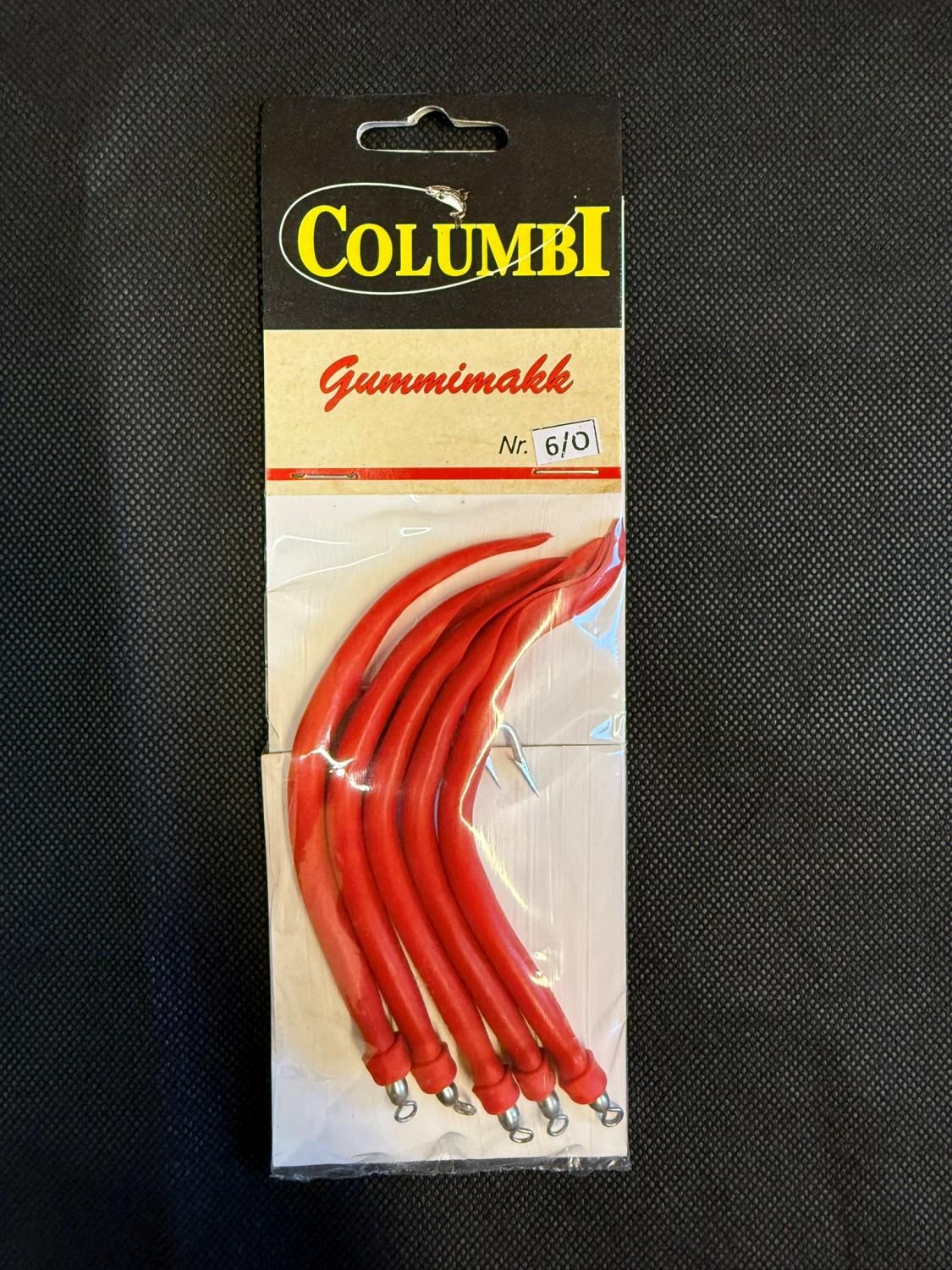 6/0 Gummimakk, rød - 5 stk